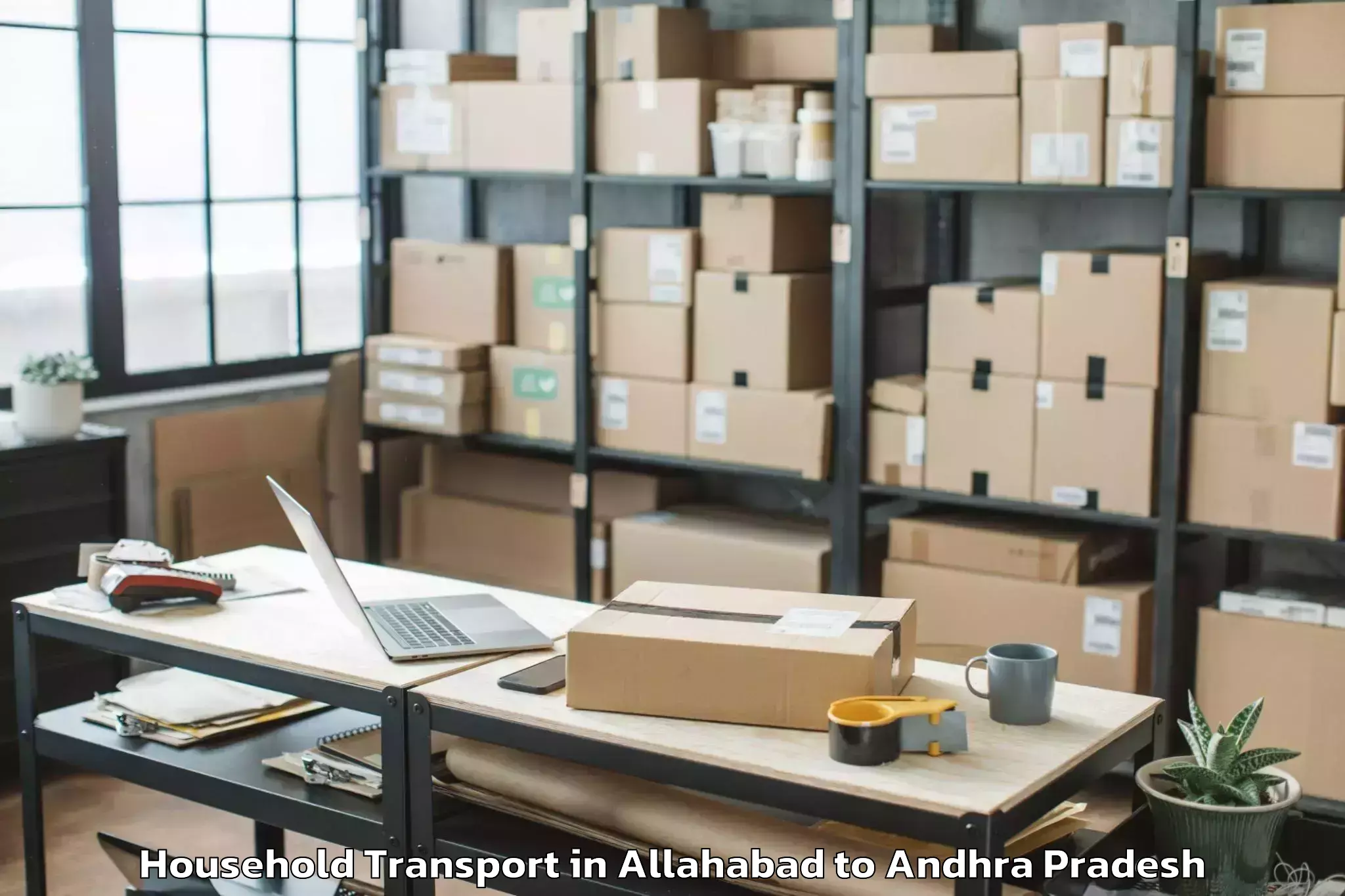 Professional Allahabad to Komarolu Household Transport